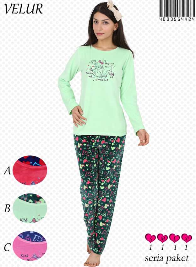 Пижама женская Велюр 4033554424