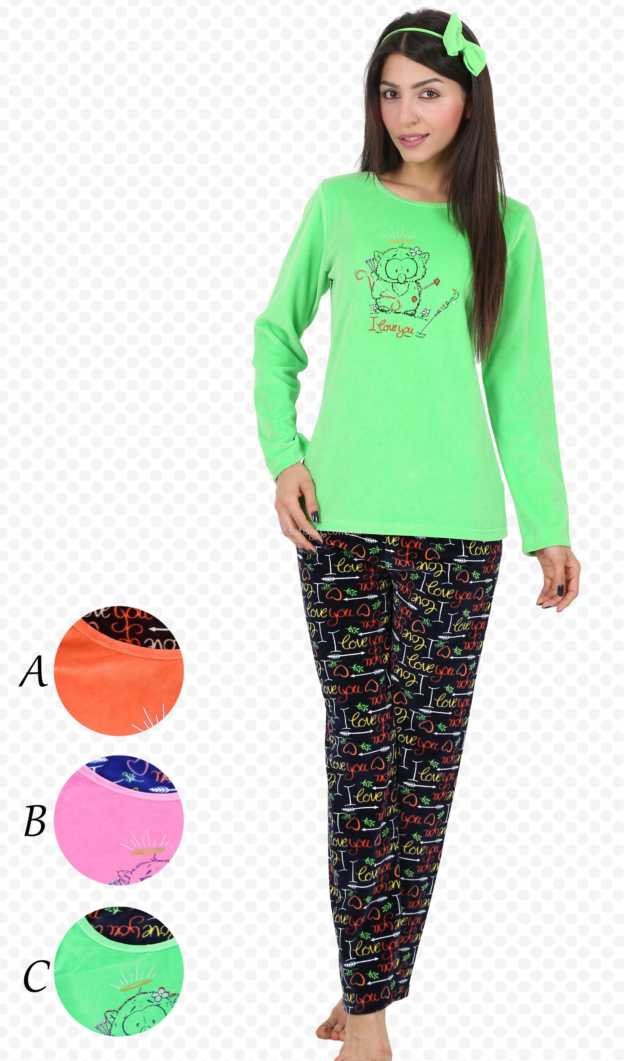 Пижама женская Велюр 4033594424