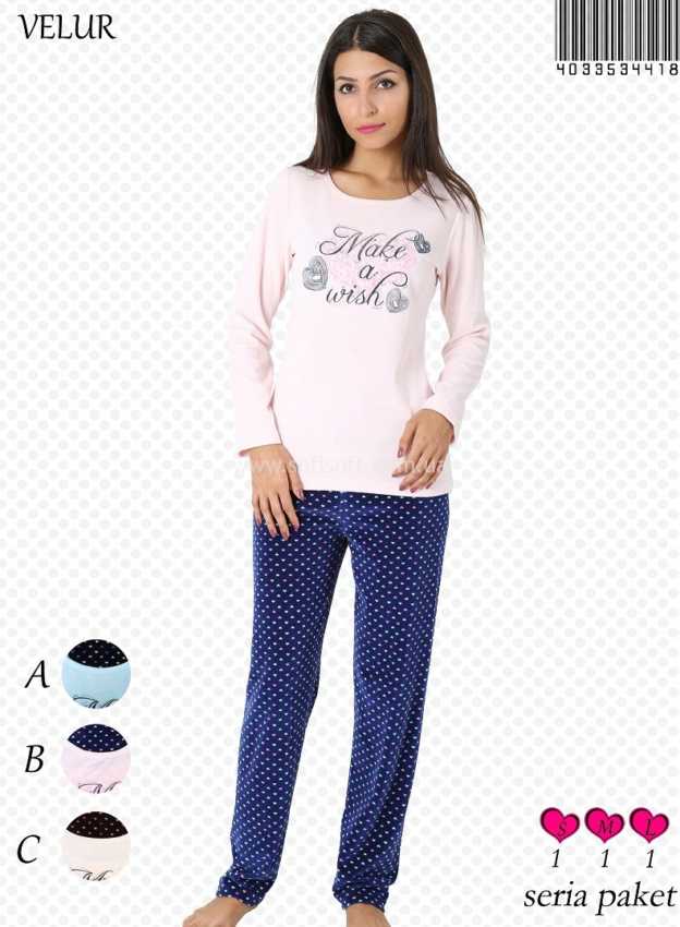 Пижама женская Велюр 4033534418