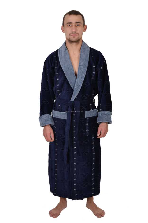 Халат махровый Yener romb mavi 3XL