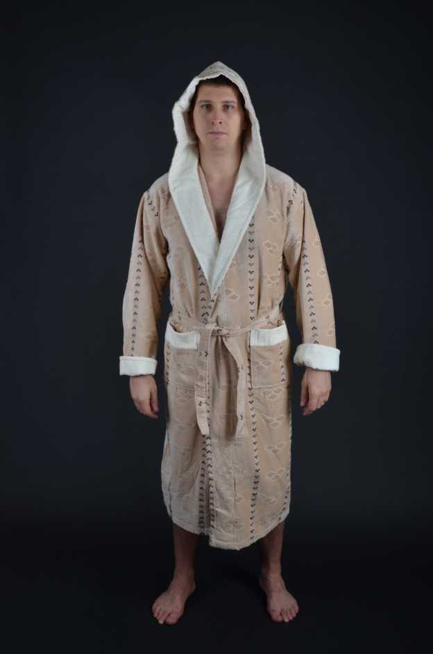 Халат махровый Yener kap.romb bej 2XL