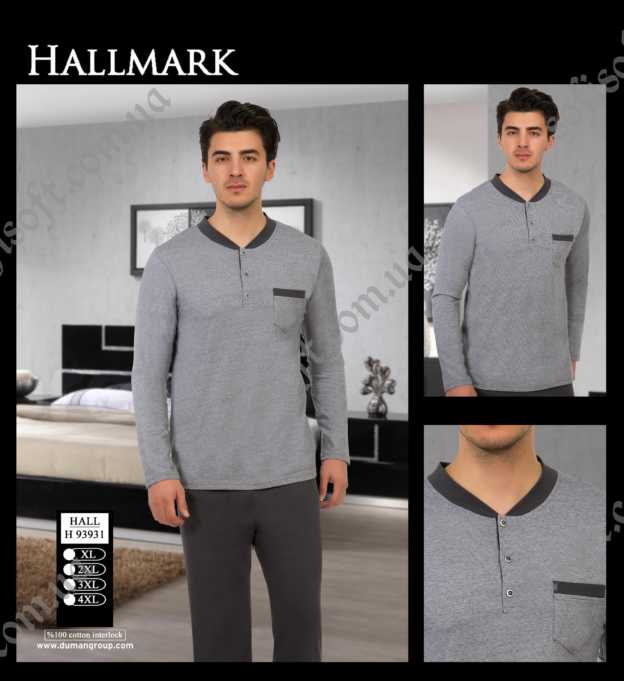 Пижама мужская HALL.H 93931 (XL-4XL)