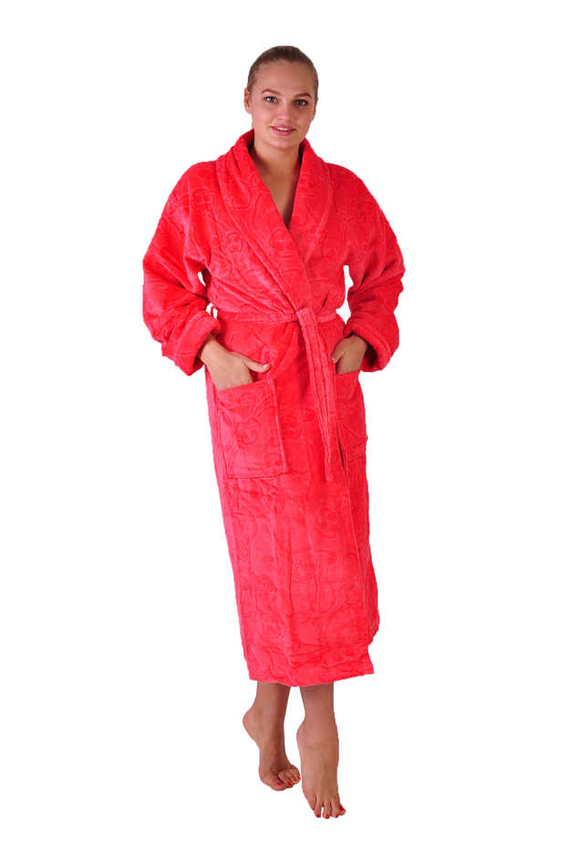 Халат махровый хлопок шаль манго