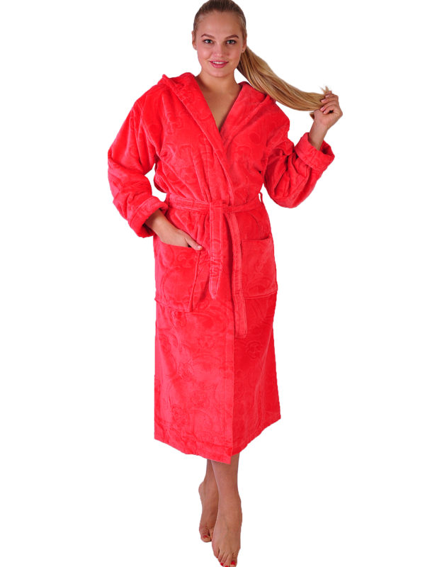 Халат махровый хлопок длинный манго