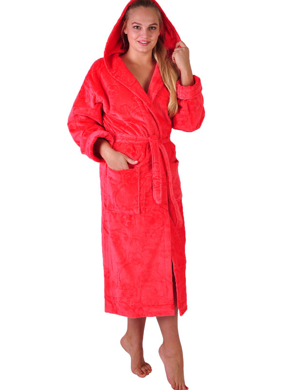 Халат махровый хлопок длинный манго