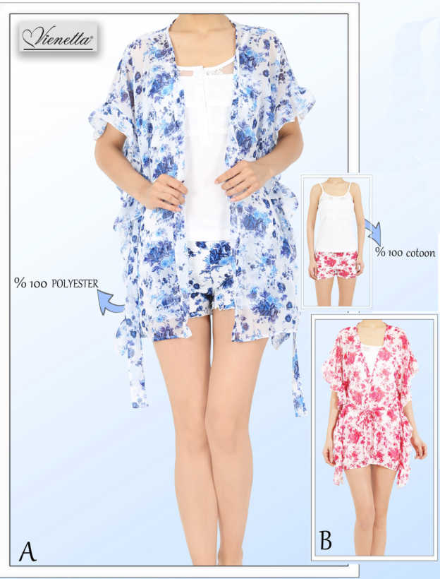 Пижама женская шорты 4081594938