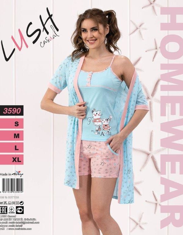 Набор халат ночная LUSH 3590