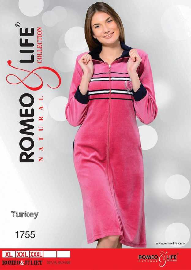 Халат женский велюр Romeo Life 1755
