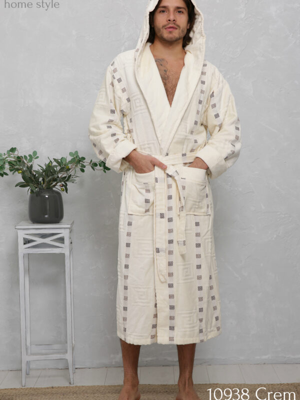 Халат махровий 10938 kap.shell crem 3XL