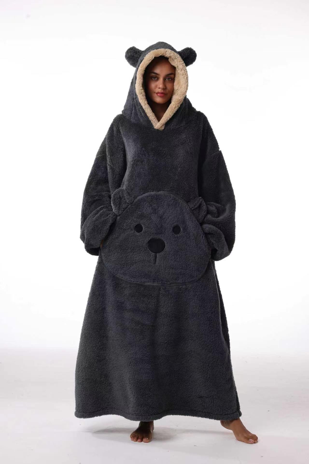 Худи Bear pocked Dark gray